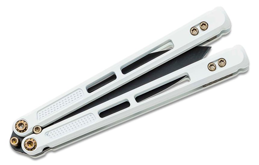 EOS Trident Balisong Butterfly Knife 4.15" S30V Black Harpoon Blade